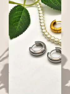 YooHaeng - BRIELLA Anting Hoops Mini Tebal Bulat Titanium Polos Casual Daily A0267