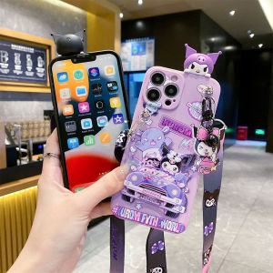 Sweet Cute Driving Car Phone Case for OPPO a Series Full Edge Protection Crossbody Strap Anti-Fall Soft Silicone Environmentally Friendly