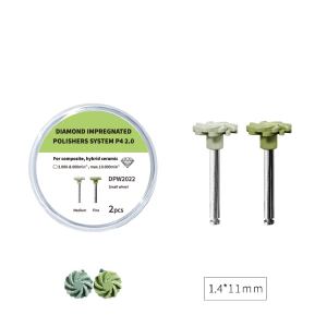 2/8Pcs Dental Diamond High-Shine Polishers RA-2.35 Shank for Composites & Hybrid Ceramics Twist Wheels&Points