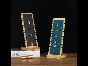 Bamboo Necklace Display Stand / Vertical Jewelry Necklace Display Stand / Detachable Necklace Display Stand