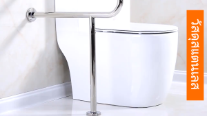 ราวจับในห้องน้ำ ติดผนัง U 304 สแตนเลส สูง 66/70 ซม รับน้ำหนักได้ 150 กิโลกรัม เหมาะสำหรับผู้สูงอายุยืนหรือพยุงในห้องน้ำ