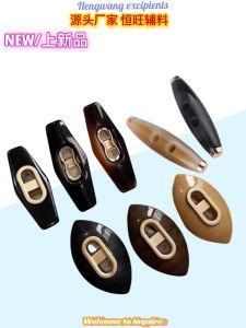 High-End Resin Button Virgem Irregular Design Large Coat Womens Button Accessory Bull Horn Shaped Sewing DIY Material Tool