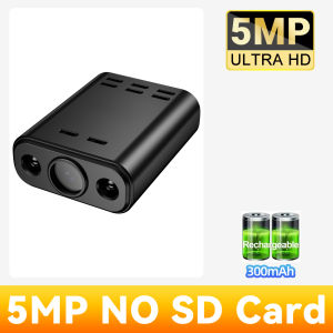 1-5PCS 5MP Mini WIFI Camera HD Built-in Battery Human Tracking IP Remote Monitoring Camcorders IR Night Vision Body Protable Cam
