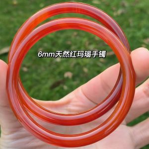 Natural Red Agate Bracelet Womens Full Circle Ice Type Rhodochrosite Bracelet New Years Zodiac Gift for Girlfriend