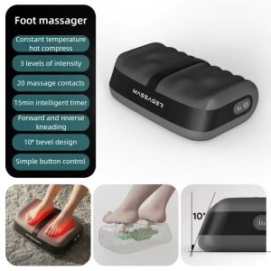 Electric Foot Massager with Heat Shiatsu Kneading Calf Feet Roller Massage for Muscle Relaxation & Improve Leg Blood Circulation