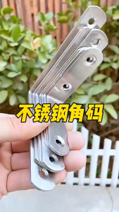 COD 40PCS right angle L-shaped corner bracket 90 degree angle code stainless steel furniture connection bracket 90 degree connector right angle triangle bracket
