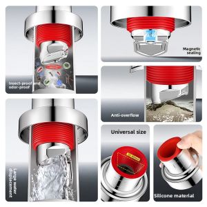 SUNINLIFE | Odor Blocking Sink Plug Seal for Kitchen and Bathroom Sinks