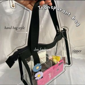 Tas slempang transparan PVC mika Anti air / Sling bag PVC waterproof