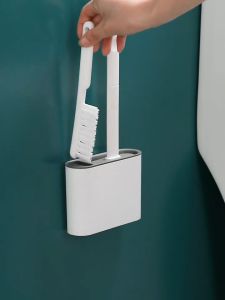 Chổi Cọ Bồn Cầu Chổi Cọ Toilet  Chổi Cọ Nhà Vệ Sinh 2 Tính Năng  Cây Cọ Toilet Bồn Cầu Bằng SiliCon Có Giá Đựng Thoát Nước