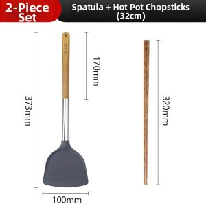 Zhang Xiaoquan | Non-stick Heat Resistant Wooden Handle Silicone Kitchen Cooking Shovel