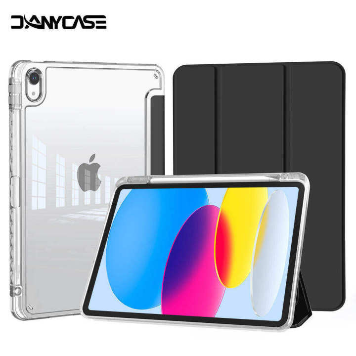 [🇲🇾Stock]🚀DANYCASE for Clear iPad Case for iPad 11th A16 10th 10.9,Air 4 Air 5 6 7,7/8/9th Generation 10.2,Air 11 13 M4 M2 M3,Pro 11 13 M5 M4,2020-2022 Pro 12.9 11,5/6th Air 9.7,MIni 6 Mini 7 A17 Pro 8.3 Acrylic Tablet Cover With Pencil Holder