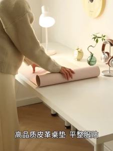 Tấm Lót Bàn Làm Việc Bằng Da Giả Phối Màu Y2K Màu Xanh Dương Hồng Vàng Chống Thấm Nước Chống Trơn Trượt Chất Liệu PU Dùng Làm Thảm Lót Chuột Tấm Lót Văn Phòng Dành Cho Nữ