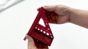 FNICEL | 3pcs Set of Woodworking Tools Aluminum Alloy Woodworking Triangle Ruler Multifunctional Angle Locator45 Degree Square Ruler
