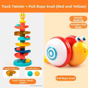 TANGJIUGONG | Toddler Development Track Toy 1 to 3 Years Rotating Fun Educational