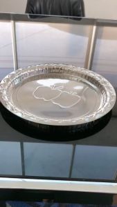 RRS ถาด สแตนเลส ลายแอปเปิ้ล 30 ซม. 2 ใบ/ชุด - จาน เครื่องครัว