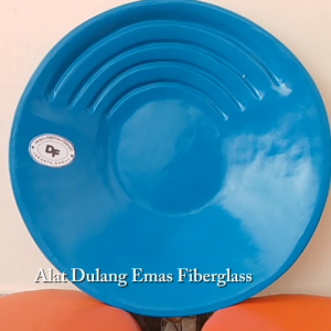 Alat Dulang Mas Dulangan Emas 45 cm GERIGI DATAR BIRU Fiber Fiberglass Gold Pan