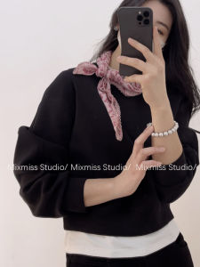 Pure Cotton Small Square Scarf Versatile Stylish Floral Patterned Headscarf for Women Spring Summer Autumn Winter Seasonal Use