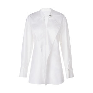 Autumn New White Cotton Shirt For Women