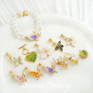 Drop Oil Crushed Ice 18K Gold Plated Finishing Connection Buckle Handicraft DIY Material Beaded Bracelet/Necklace Ornament Accessories