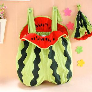 Cute baby Jumpsuit baby Jumpsuit 3-6-12 month old newborn Jumpsuit modeling clothes Pure Cotton watermelon/persimmon