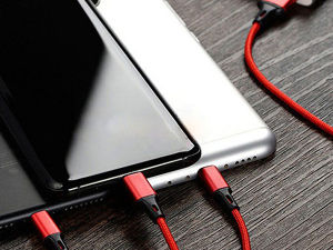 Cáp Sạc Bọc Dù Đa Năng Cao Cấp Siêu Bền Chống Đứt 3 Trong 1 Dài 1.2m Gồm Lighning - Micro - Typec - BH 12 Tháng. Happy Shop