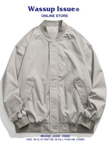Wassup Issue American Style Pilot Jacket Mens Spring Autumn Trendy Brand Couples Baseball Uniform Top Outerwear