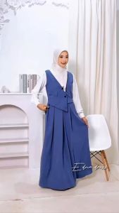 Ellin Hijab Edna Dress Wanita Formal Look Blazer Kutung