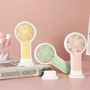 พัดลมมือถือ พร้อมขาตั้ง พัดลม AP236 - พัดลมเล็กพกพา พัดลมพกพา - พัดลมตั้งโต๊ะ พัดลมตั้งโต๊ะทำงาน - พัดลมชาร์จ - พัดลมมินิ