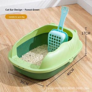 MONLEYTA | Extra Large Open Top Cat Litter Box Anti-Splash Odor Control Cat Toilet Giant Sand Tray For Cats Pet Supplies Cat Litter Partner