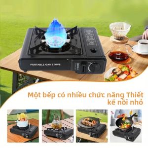 Bếp Gas Cắm Trại Di Động Có Khóa An Toàn Đánh Lửa Bằng Áp Điện Dễ Mang Theo Dùng Gas Butan Thích Hợp Cho BBQ Và Đi Bộ Đường Dài