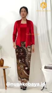 Nusa Kebaya Setelan Kebaya Kutubaru Bludru Kebaya Kutubaru Rok Span Batik Kebaya Kutubaru Modern