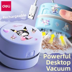 deli | Deli Desktop Vacuum Cleaner Rubber Dust Cleaner Student High Suction Electric Pencil Ash Keyboard Dust Cleaner Charging Model Small Desk Cleaning Tool