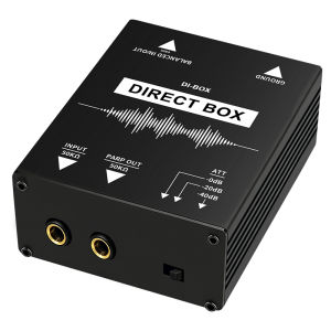 1CH Passive DI Unit XLR TRS Balanced Unbalanced Audio Signal Converter for Home Studio Recording System Pro