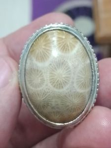 CINCIN BATU AKIK TERATAI KRISTAL ASLI ALAMI