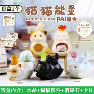 Crystal Cat Figurine Office Desktop Decoration Cute Resin Craft Blind Box Childrens Gift Creative Home Decorations And Ideas
