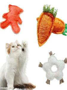 เส้นใยฟักทองธรรมชาติ ผ้าฝ้าย เชือกของเล่นสำหรับสุนัขและแมวพลัมบลอสซั่มปมการฝึกอบรมของเล่นฟันเคี้ยวของเล่นสัตว์เลี้ยงสากล