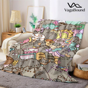Beast Kingdom | Cute Pusheen Cat Flannel Blanket Warm Soft Halloween Christmas Couch Warm Cozy Decorative Decor Gift for All Season