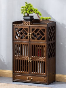 MUBENZHI | Chinese Style Bamboo Storage Cabinet for Dishes