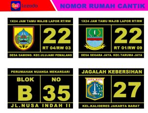 Nomor Rumah Plastik PVC