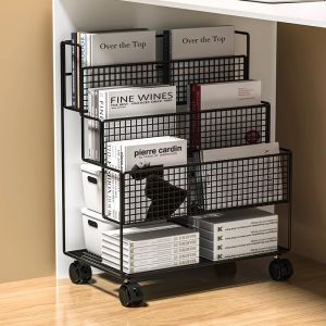 Movable Desk Under Storage Shelf
