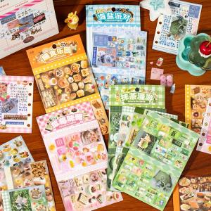 Miếng Dán Trang Trí M5 Của World of Taste Travel Ins Cổ Điển Sweet Dessert Food Sticker DIY Decorative Background Material