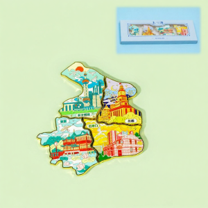 Cultural Creative City Themed Metal Fridge Magnet