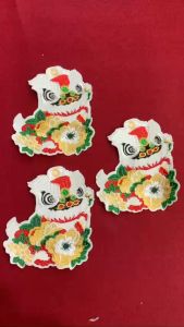 Miếng Sticker Thêu Ủi hình lân nữ may áo cách tân  áo dài