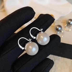 100% Original Italian 925 sterling silver south sea pearl white earrings for women Non tarnish hypoallergenic Daily use
