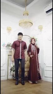 Gamis Couple Verronika: Dress Pasangan Terbaru Kekinian Gamis Pasangan Suami Istri Design Trend 2024