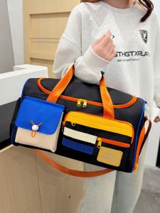 Short Trip Large Capacity Travel Bag with Handle Can Be Mounted on Suitcase Handheld Diagonal Bag Wet And Dry Separation Maternity Storage Bag