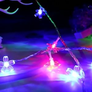 String Lights Outdoor LED Solar Fairy String Lights Christmas Decorative Waterproof Cherry Flower Light For Garden Party