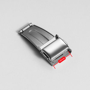 1PC 18MM 18MM 20MM Stainless Steel Double Push Button Clasp Buckle for Watch Strap Band Deployment Fold Buckle