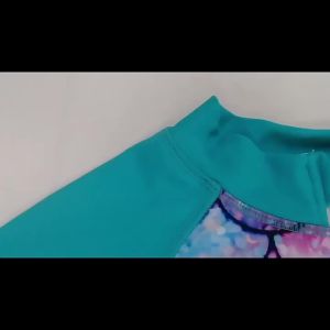 Đồ Bơi Nàng Tiên Cá Cho Bé Gái Tay Dài Chống Tia UV Liền Thân Mùa Hè Chất Liệu Nylon Polyester Đúng Size.
