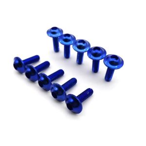 10/100pcs M6 X 20mm Black Red Blue Gold Anodised Aluminium Fairing Bolts Motorcycle Bolt Screws